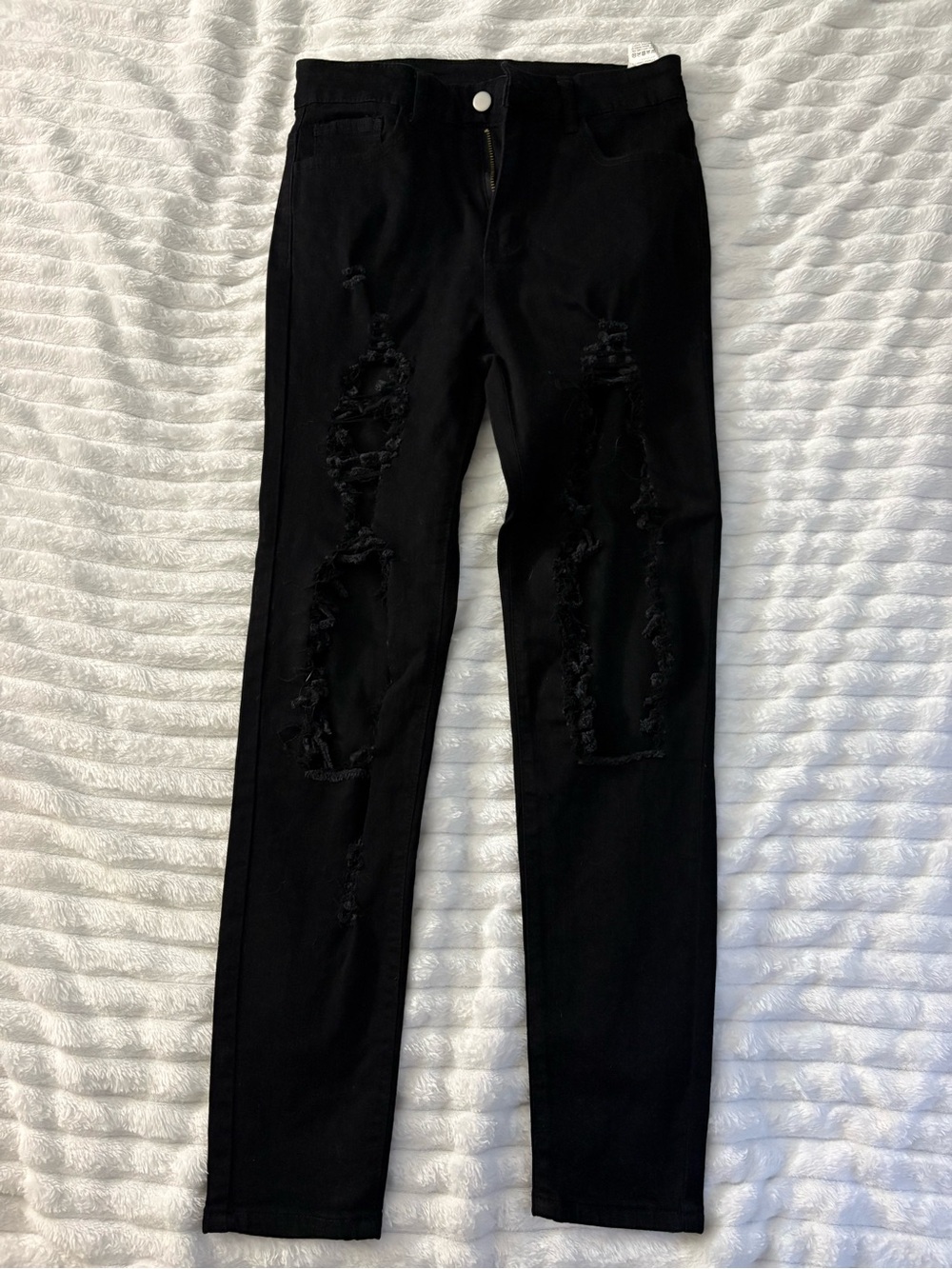 SHEIN Black Ripped Skinny Women’s Jeans